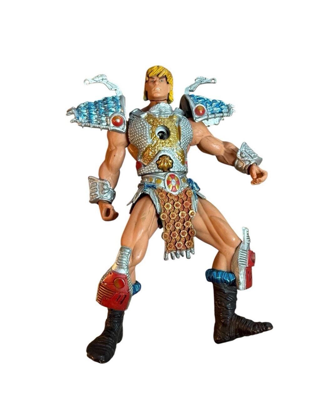 MOTU Masters Universe HE-MAN figure 6.5", 2002 Mattel, HOLE in chest